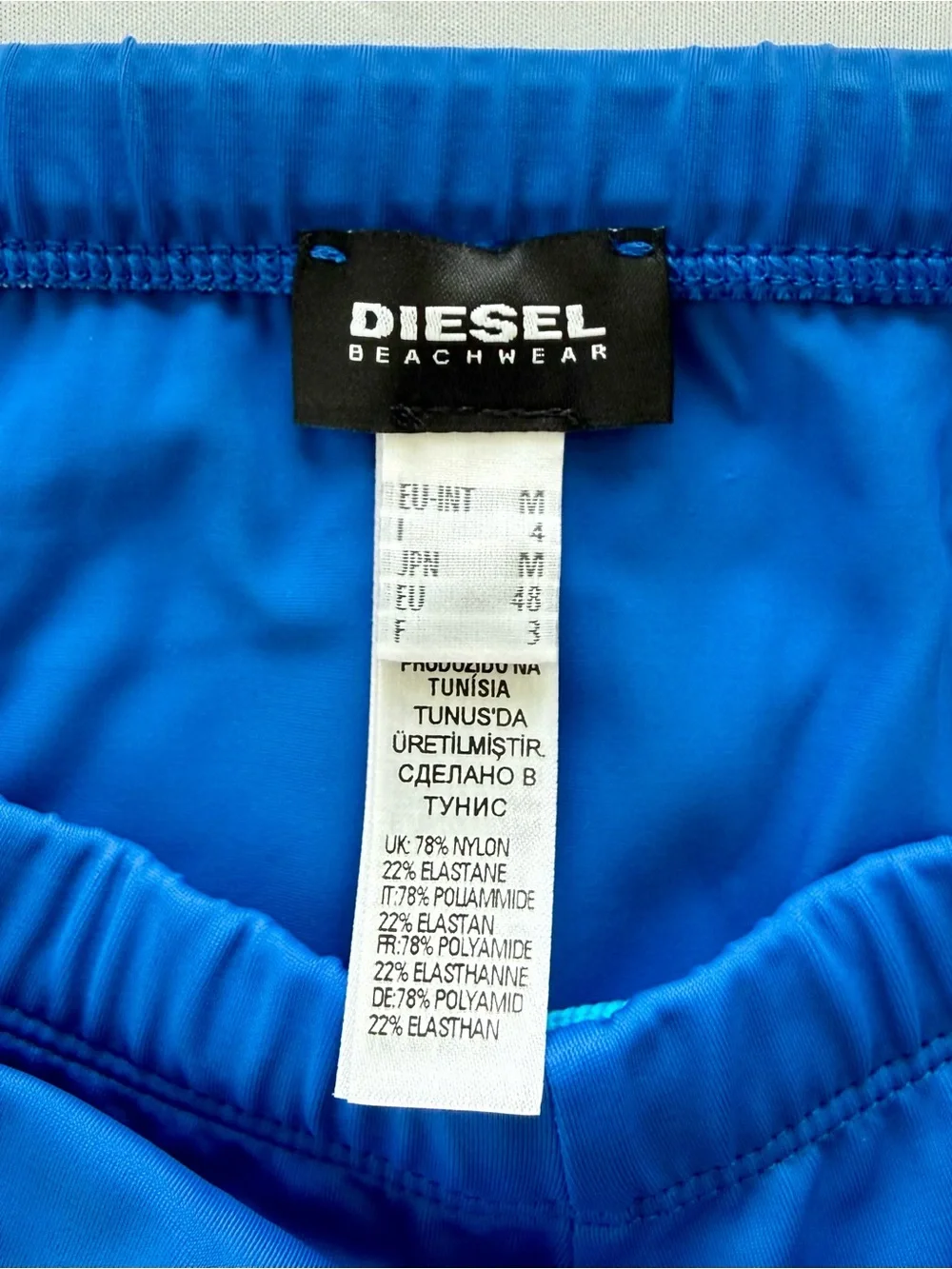 Diesel Bright Blue Swim Trunks with Side Logo